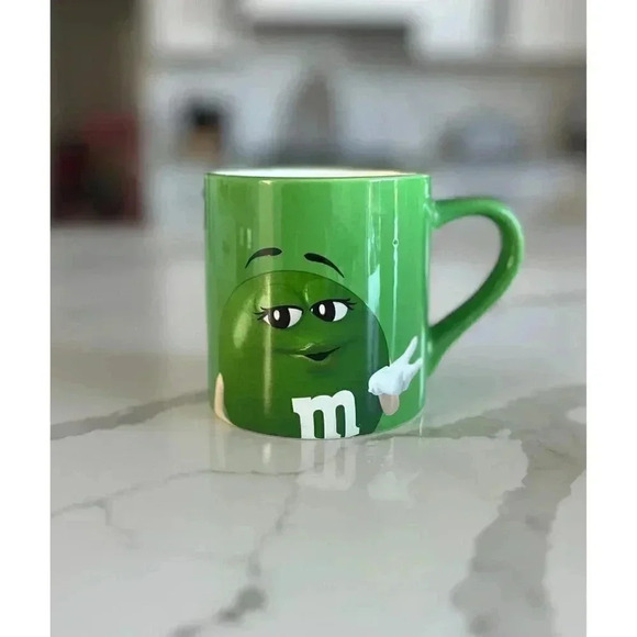 Green M&Ms “Eat Your Heart Out Darling” Collector Coffee Mug Cup 2021 Mars Candy - Picture 1 of 6